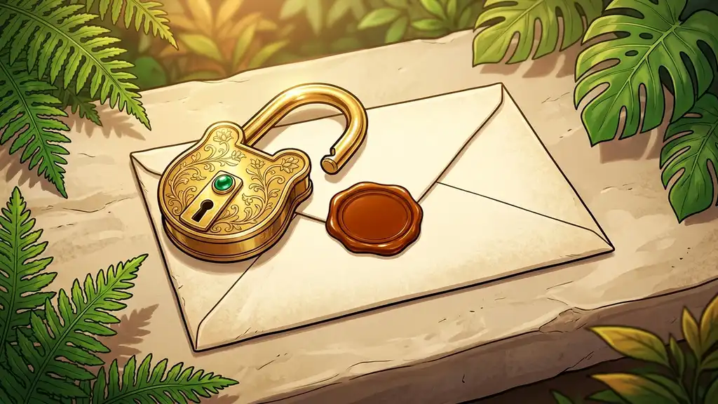 Cadenas doré sur une enveloppe — les réflexes qui protègent un sexto
